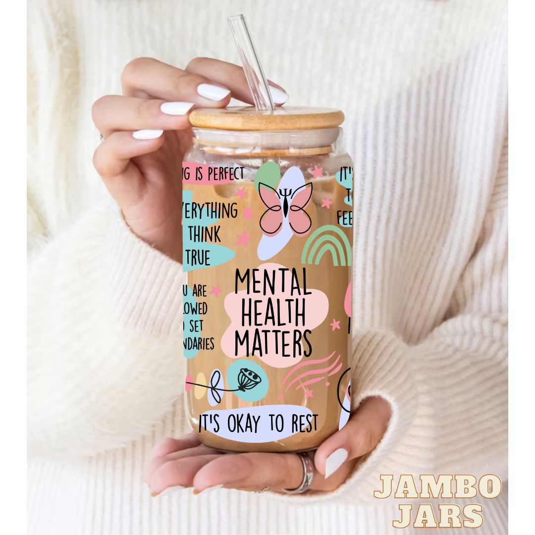 Mental Health Matters Glass Can
