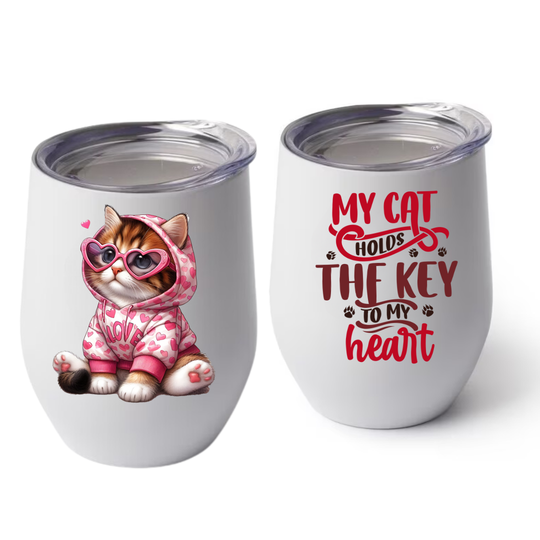 Cute Cat Wine Tumbler 4