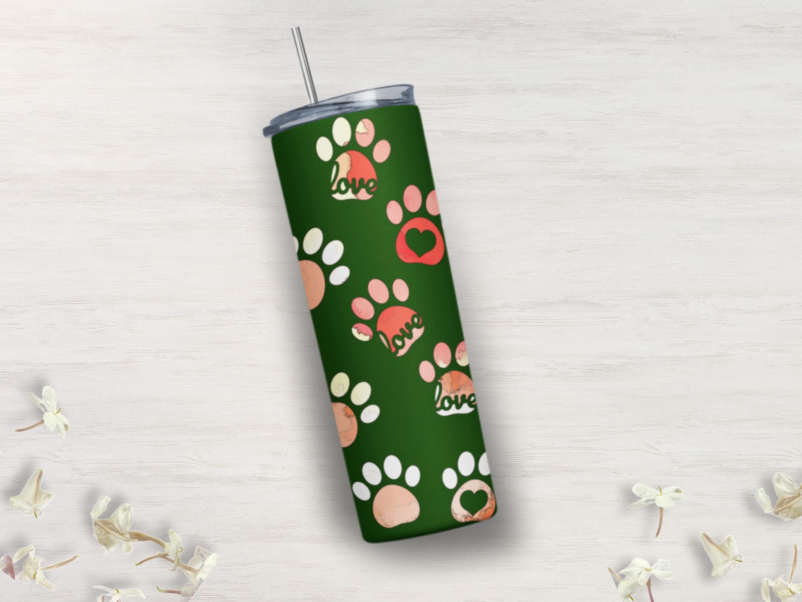 Cartoon Paws Skinny Tumbler